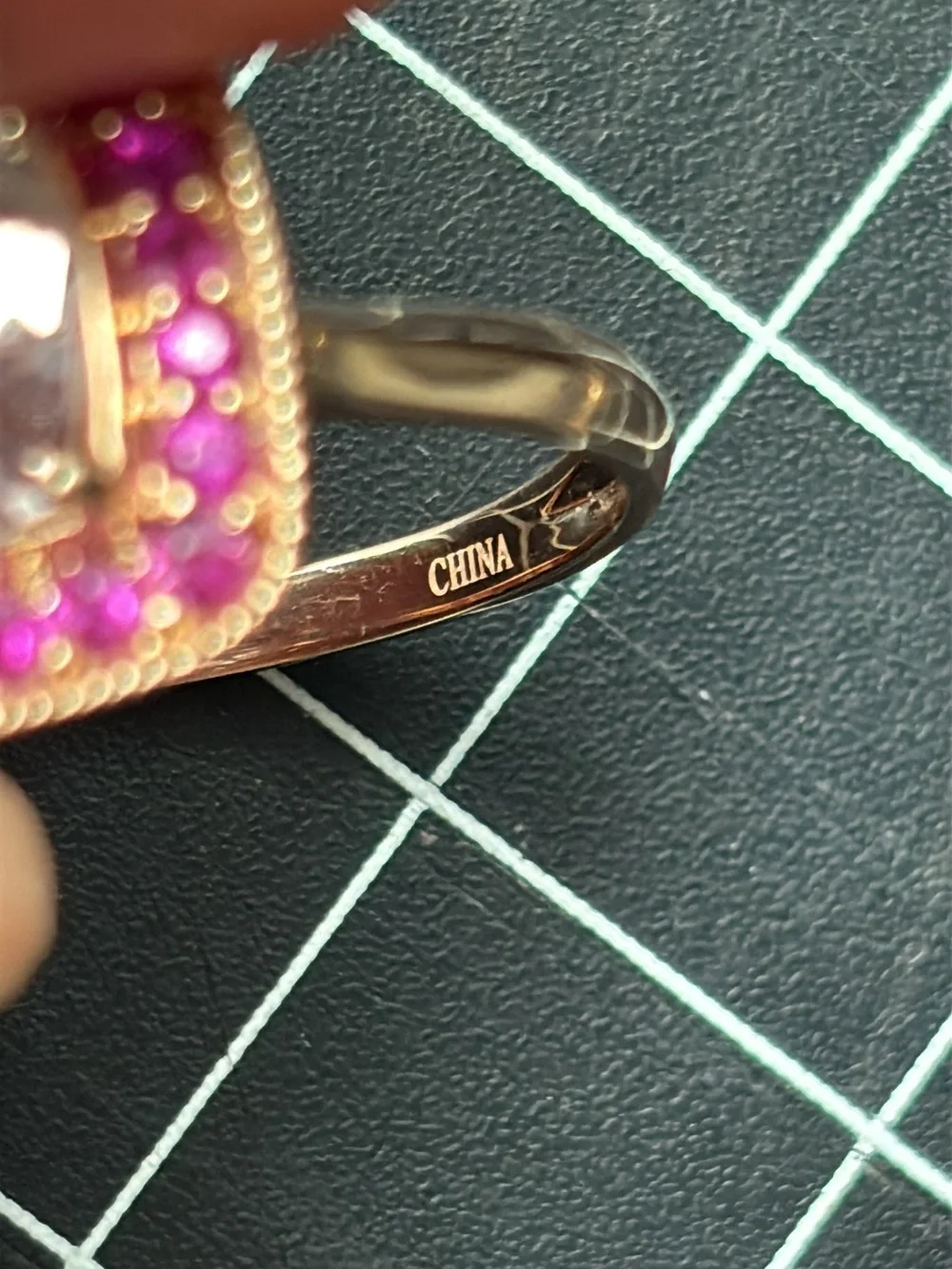 14k Rose Gold Ring Morganite and Pink Ring